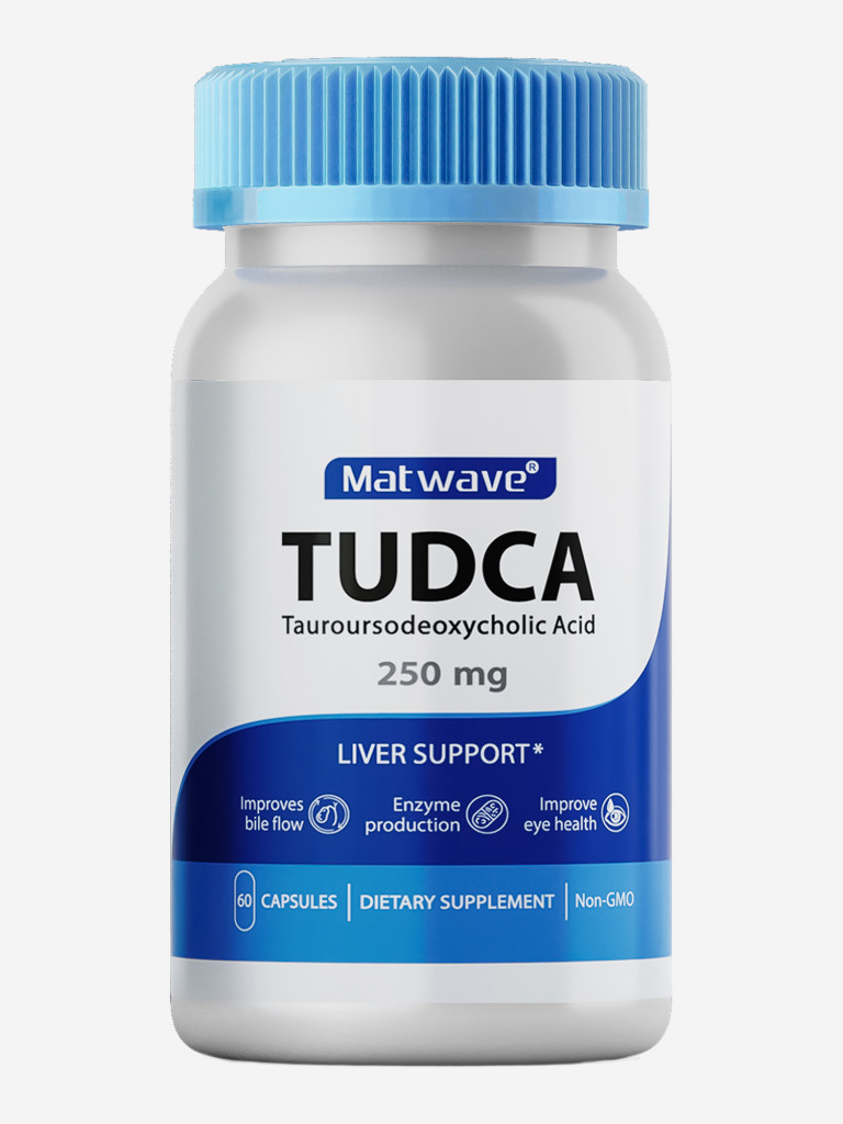 TUDCA Тудка (тауроурсодезоксихолевая кислота) Matwave, 250 мг, 60 капсул