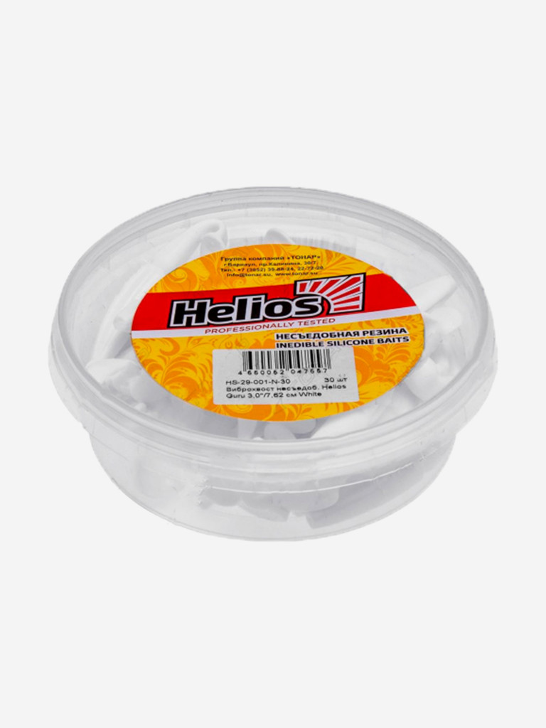 Мягкая приманка Helios Guru, 3'' / 7,62 см, White, 30 шт (HS-29-001-N-30)
