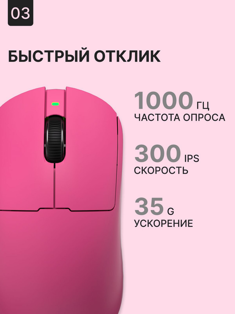 Мышка компьютерная игровая беспроводная FURYCUBE R7 Light