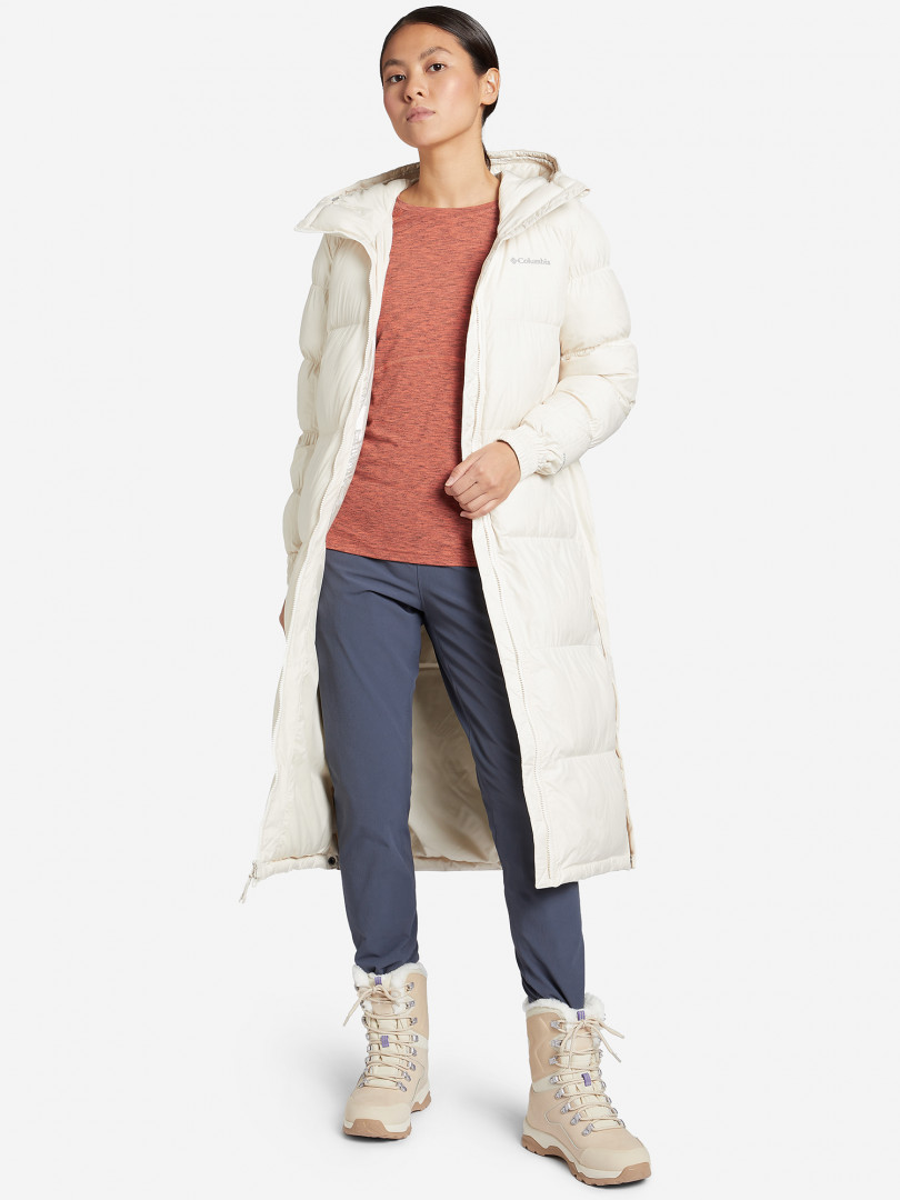 фото Пальто утепленное женское columbia pike lake long jacket, бежевый