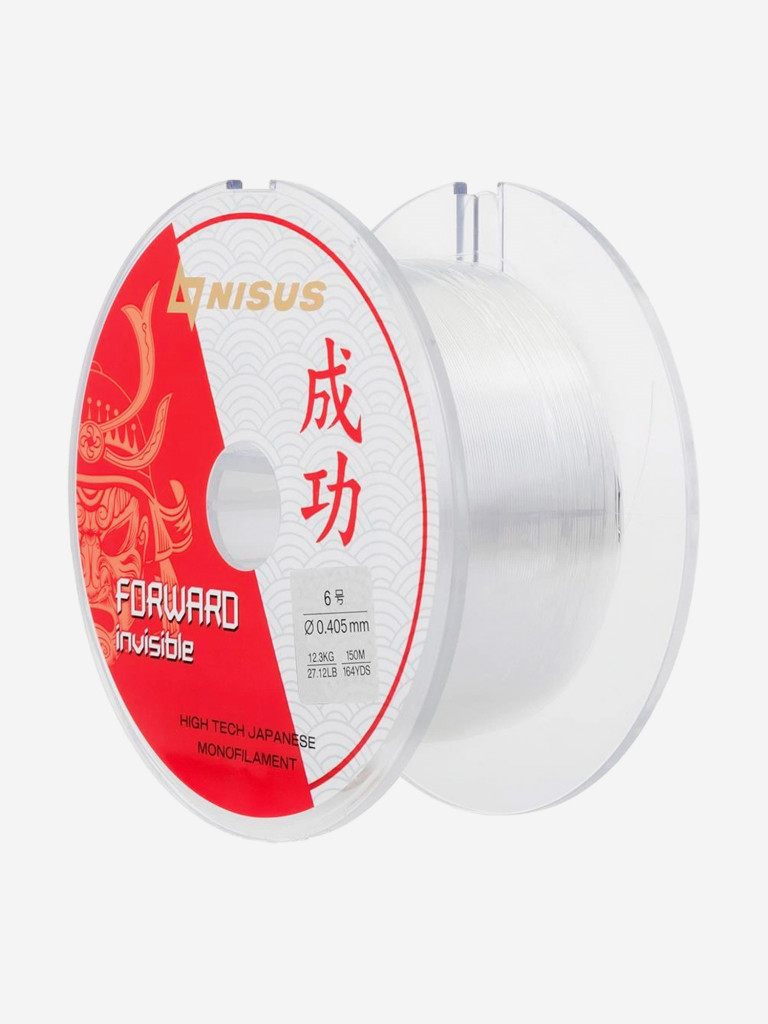 Леска для рыбалки Nisus FORWARD Invisible Nylon 0,405мм, 150м, 12,3кг, прозрачный