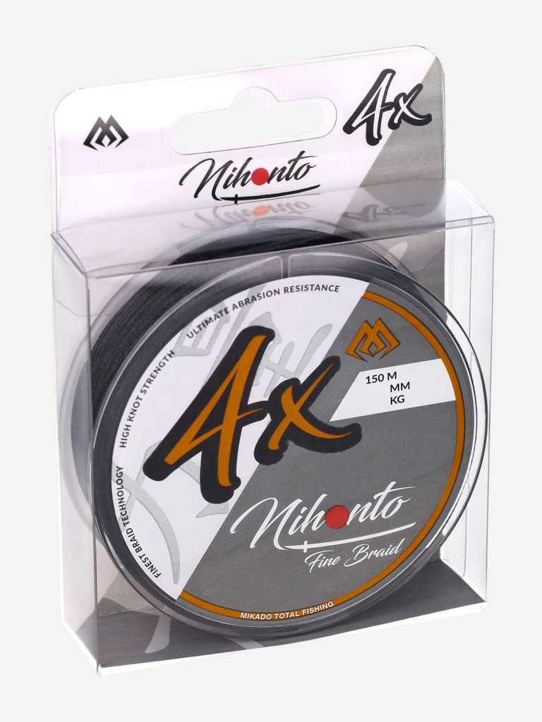Плетеный шнур Mikado NIHONTO FINE BRAID 0,50 black (150 м) - 41.80 кг.