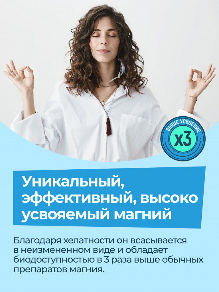 Магний глицинат MedCraft, 400 мг, 120 капс.