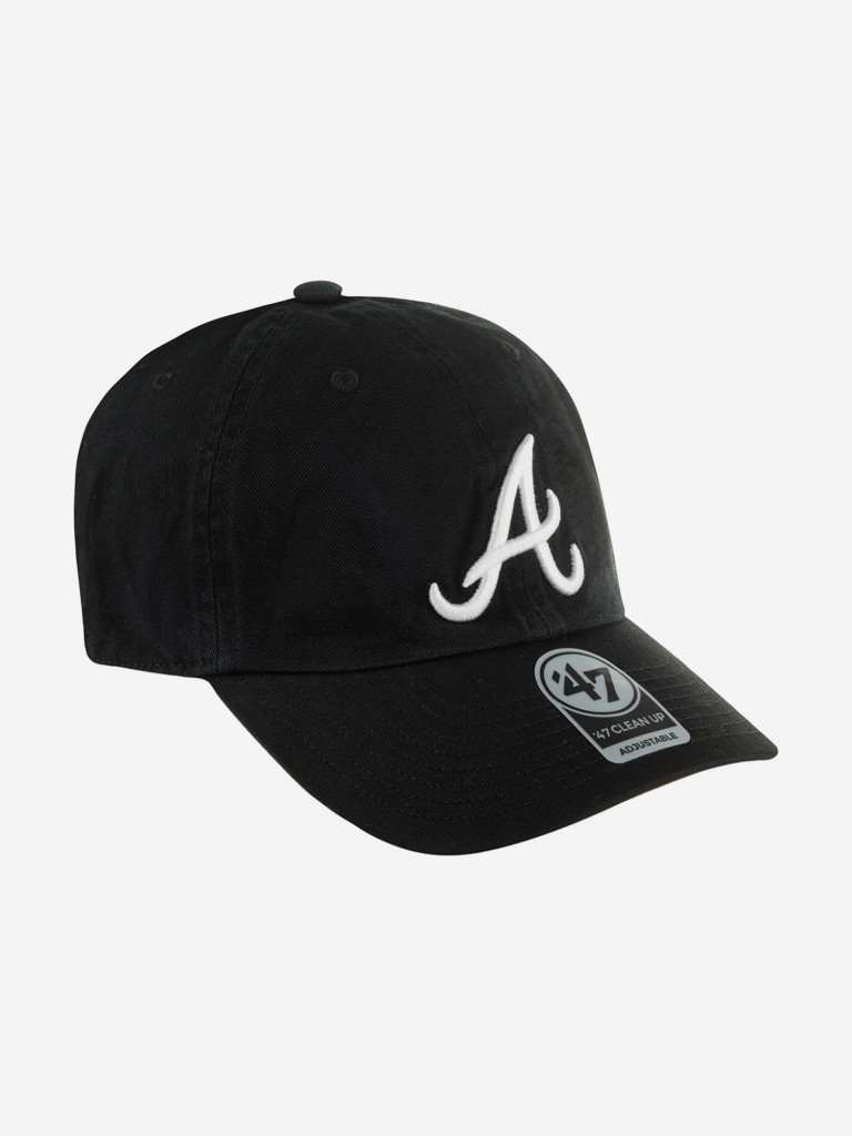 Бейсболка 47 BRAND B-RGW01GWSNL-BKW Atlanta Braves MLB (черный)