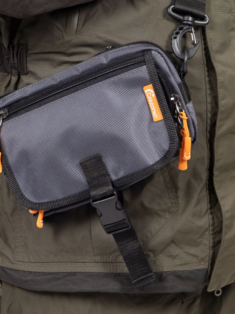 Сумка рыболовная Следопыт Street Fishing MultiLock S-Pouch, 13,5х22х8 см, цвет серый.