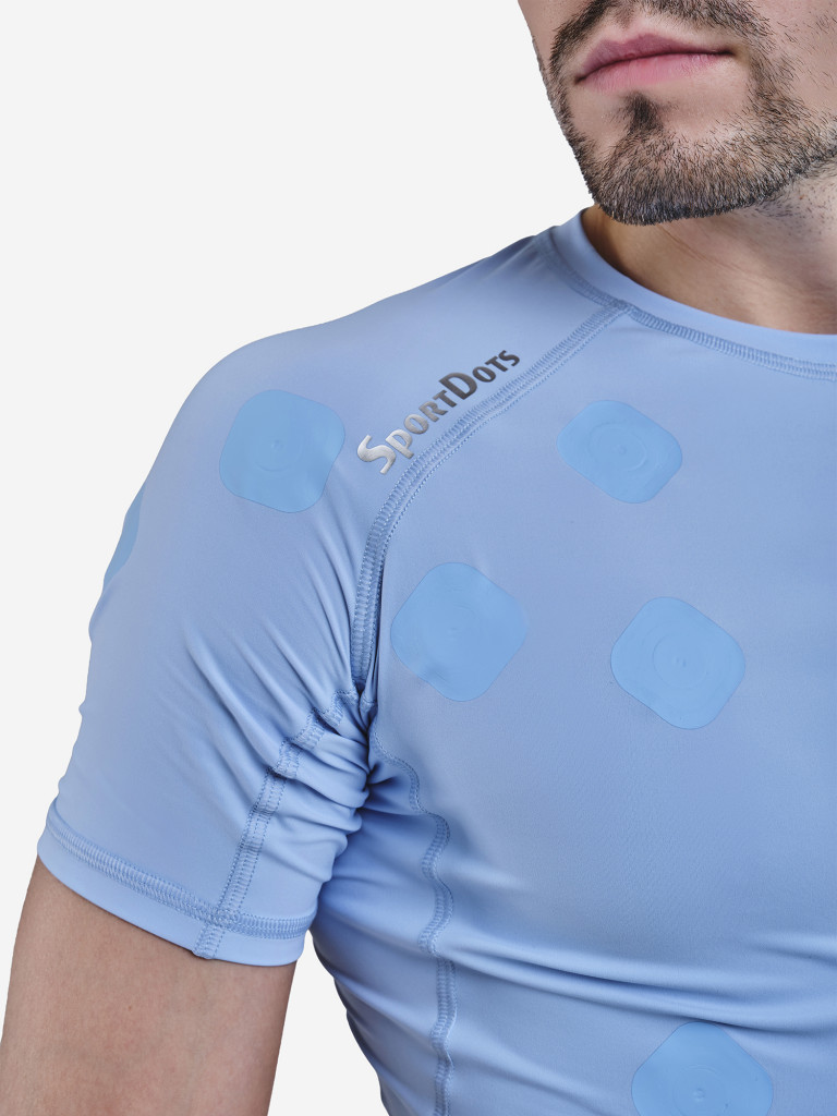 Компрессионная футболка-суппорт спины SportDots, мужская,TSH-BU