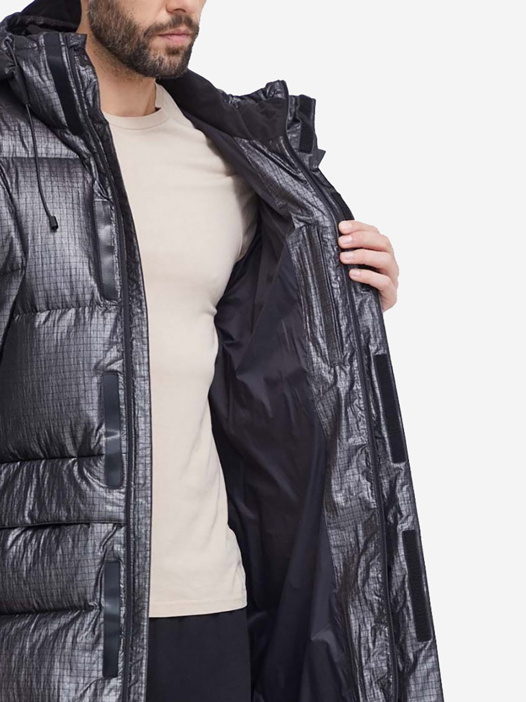 Глянцевый пуховик оверсайз мужской EA7 DOWN JACKET