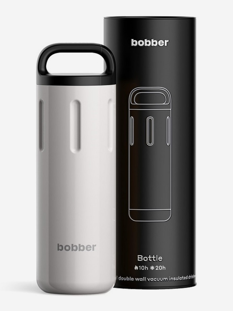 Термокружка BOBBER Bottle с ручкой 770 мл, тепло до 10 часов, серый