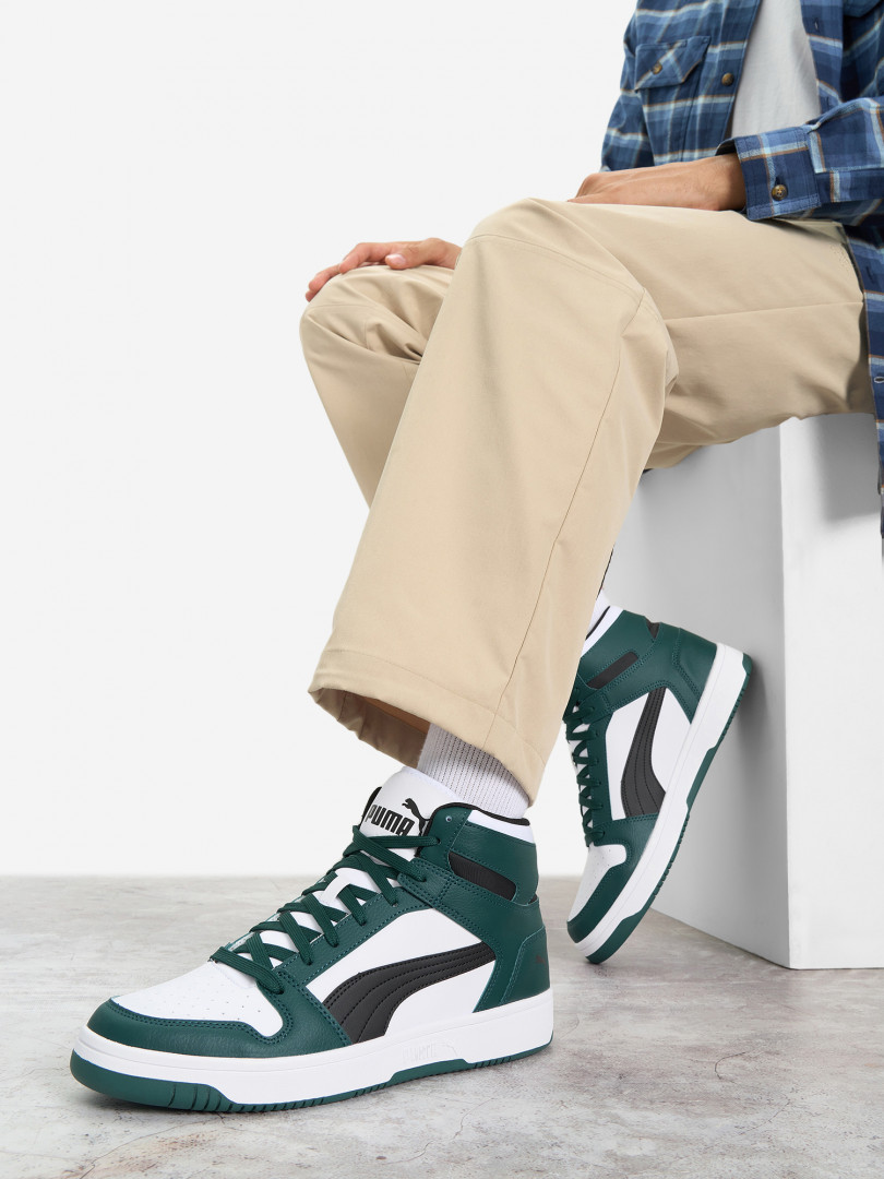фото Кеды мужские puma rebound layup sl, зеленый