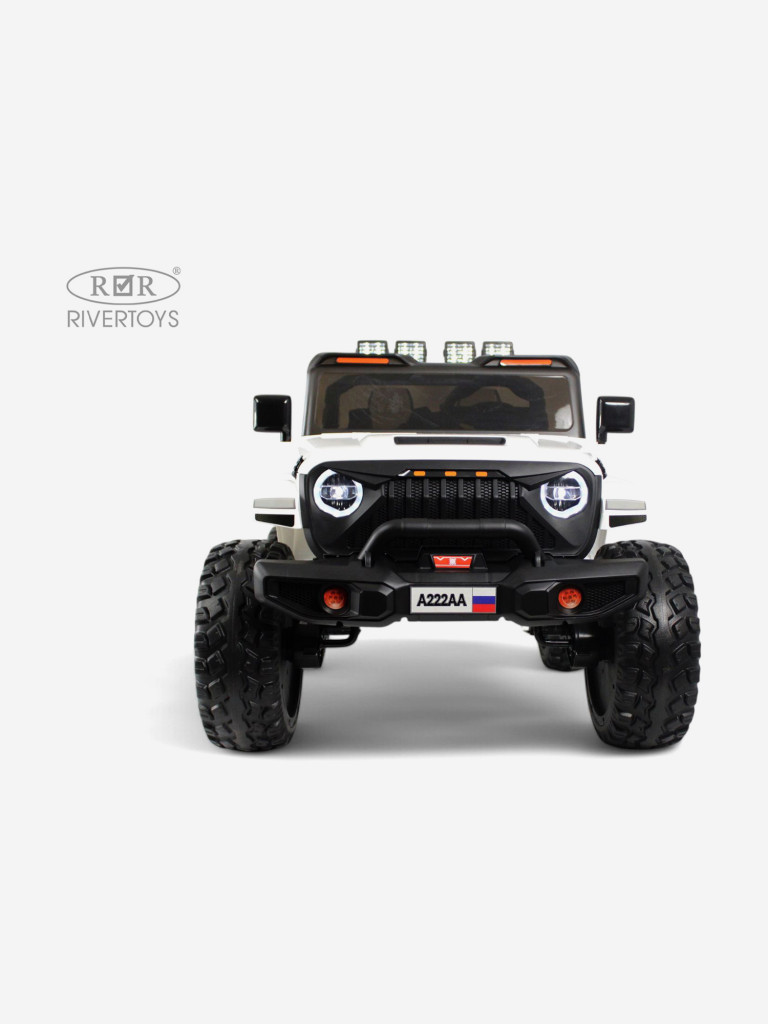 Двухместный 4 WD трансформер электромобиль RIVERTOYS Jeep с пультом