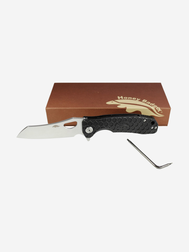 Нож Honey Badger Wharncleaver D2 M с чёрной рукоятью