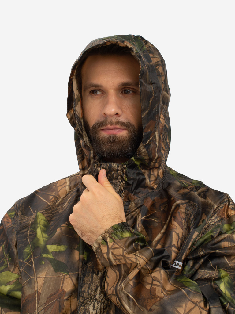 Костюм-дождевик мужской Huntsman ВВЗ Склон-2 для рыбалки и охоты, ткань таффета 3000 мм вод.ст.