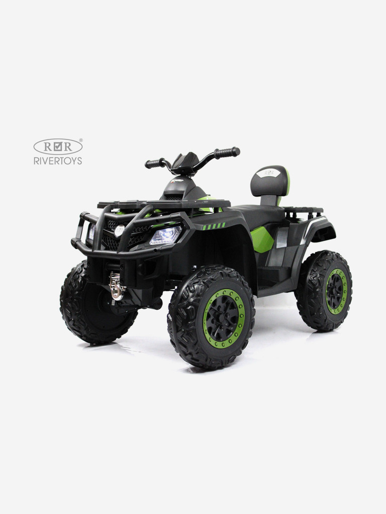 Детский электроквадроцикл RIVERTOYS T001TT 4WD зеленый