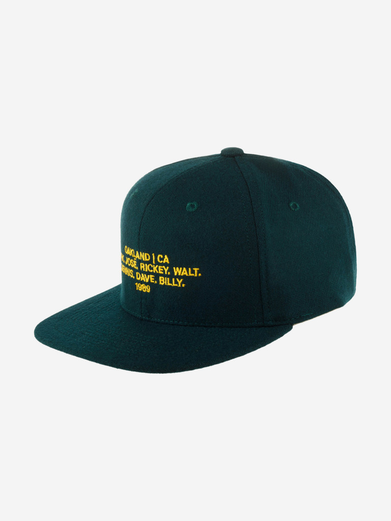 Бейсболка с прямым козырьком HOOD 100-MWL076-CA062-FR Oakland Name (зеленый)