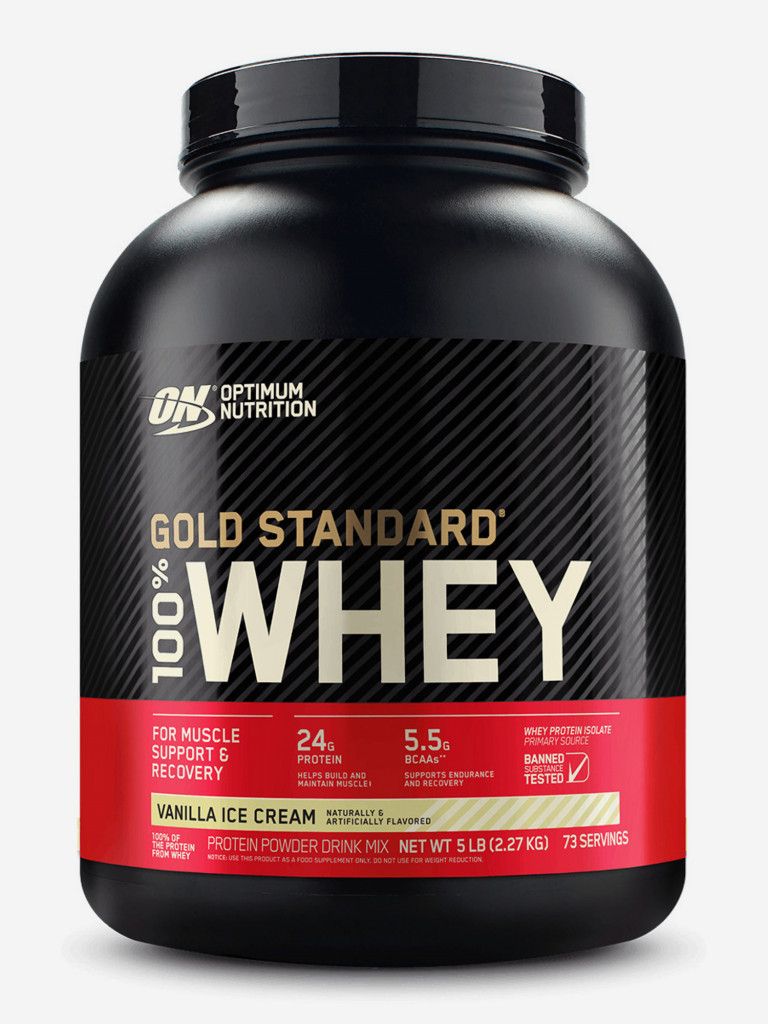 Протеин Gold Standard 100% Whey (2260 г) - Ванильное мороженое черный цвет  — купить за 10399 руб. со скидкой 30 %, отзывы в интернет-магазине  Спортмастер