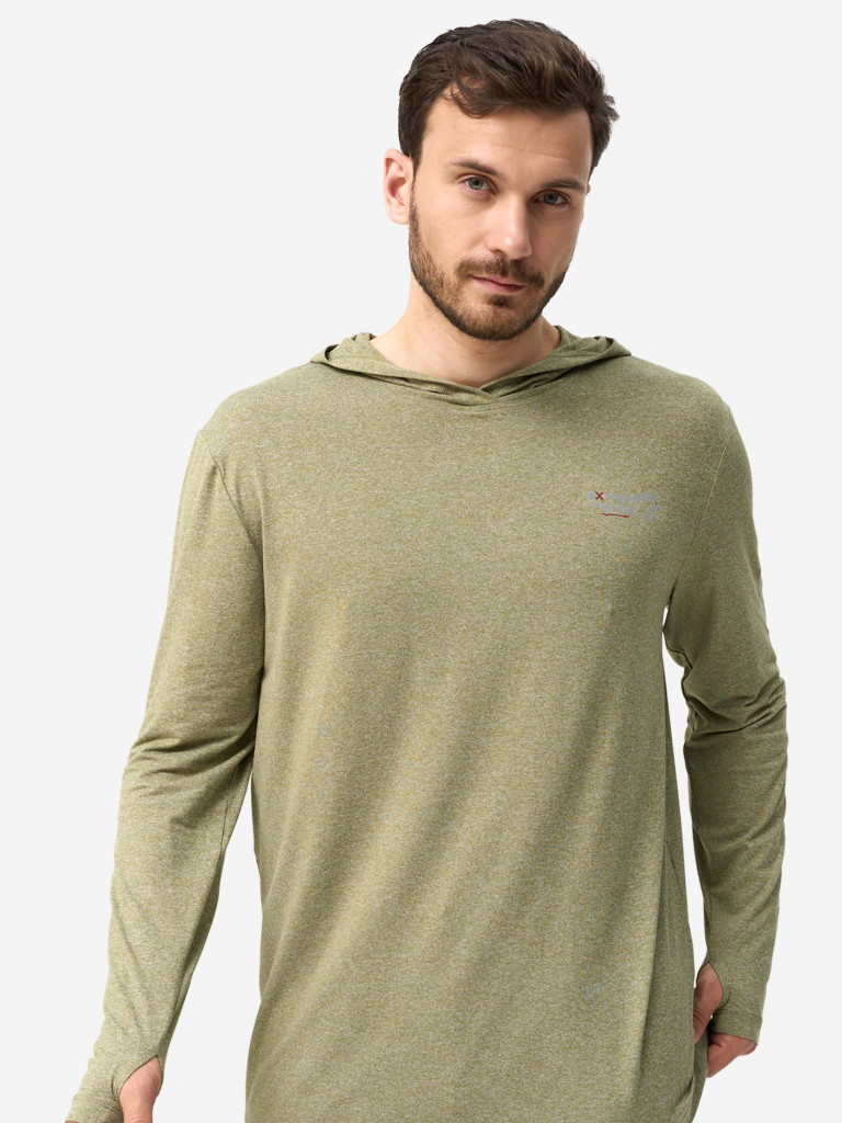 Лонгслив мужской Extreme Fishing PSS-G300H с капюшоном, с защитой от солнца UPF50+ для рыбалки