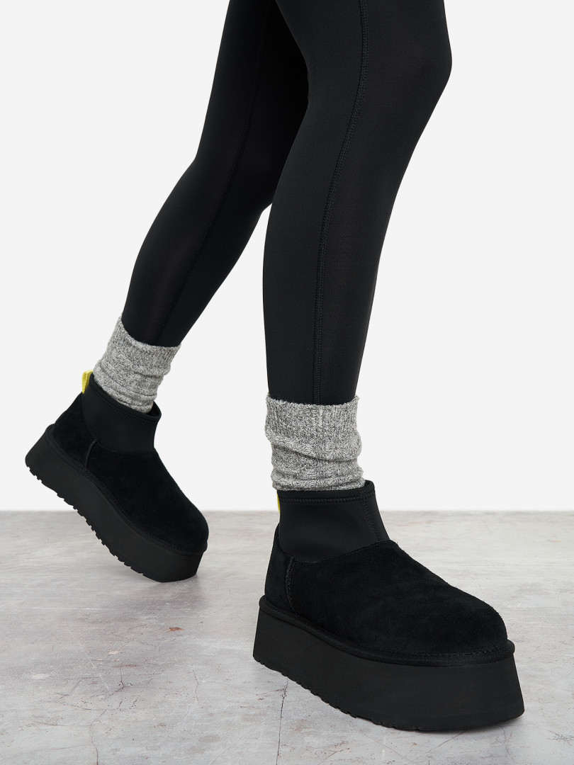фото Ботинки утепленные женские ugg classic mini dipper, черный