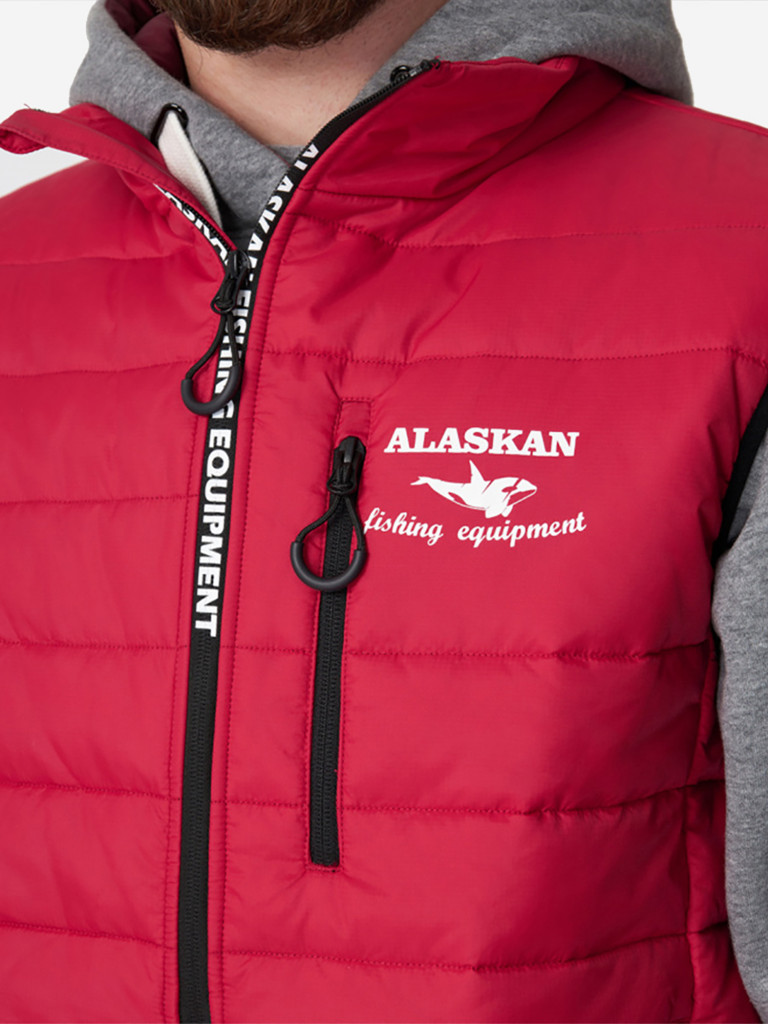 Жилет мужской Alaskan Juneau Vest Red утепленный стеганый для рыбалки и охоты