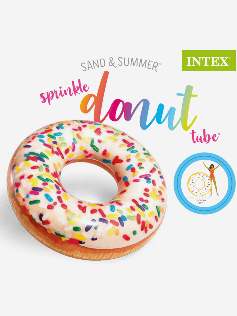 Надувной круг пончик Intex 56263NP Sprinkle Donut Tube 99см 9+