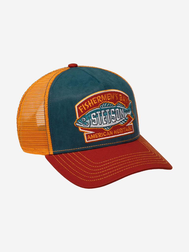 Бейсболка с сеточкой STETSON 7756106 TRUCKER CAP FISHERMENS BAY (оранжевый)