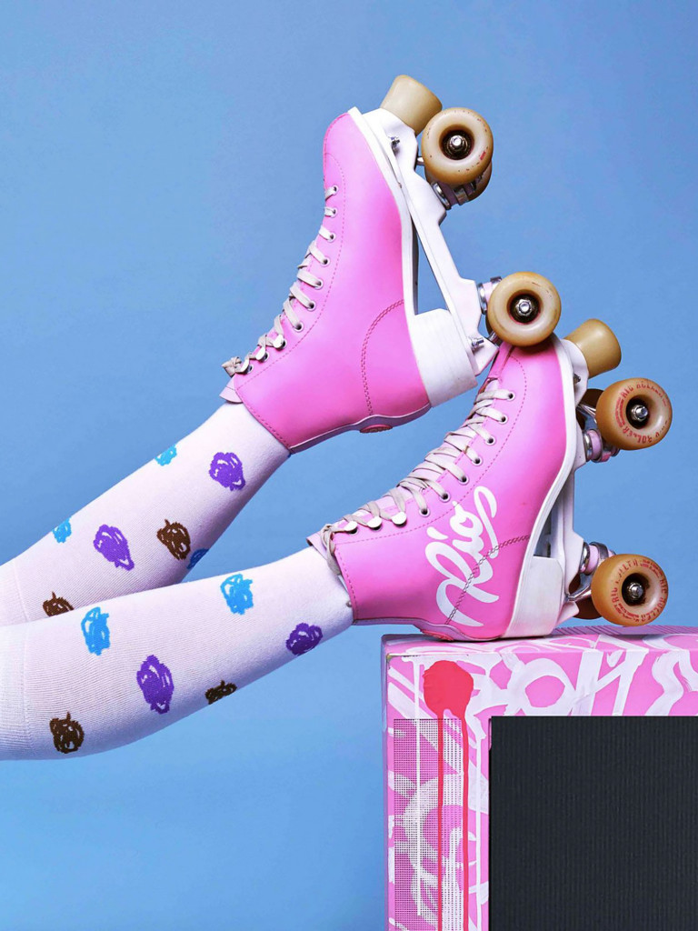 Гольфы с рисунками St.Friday Socks, Каракули, Белые