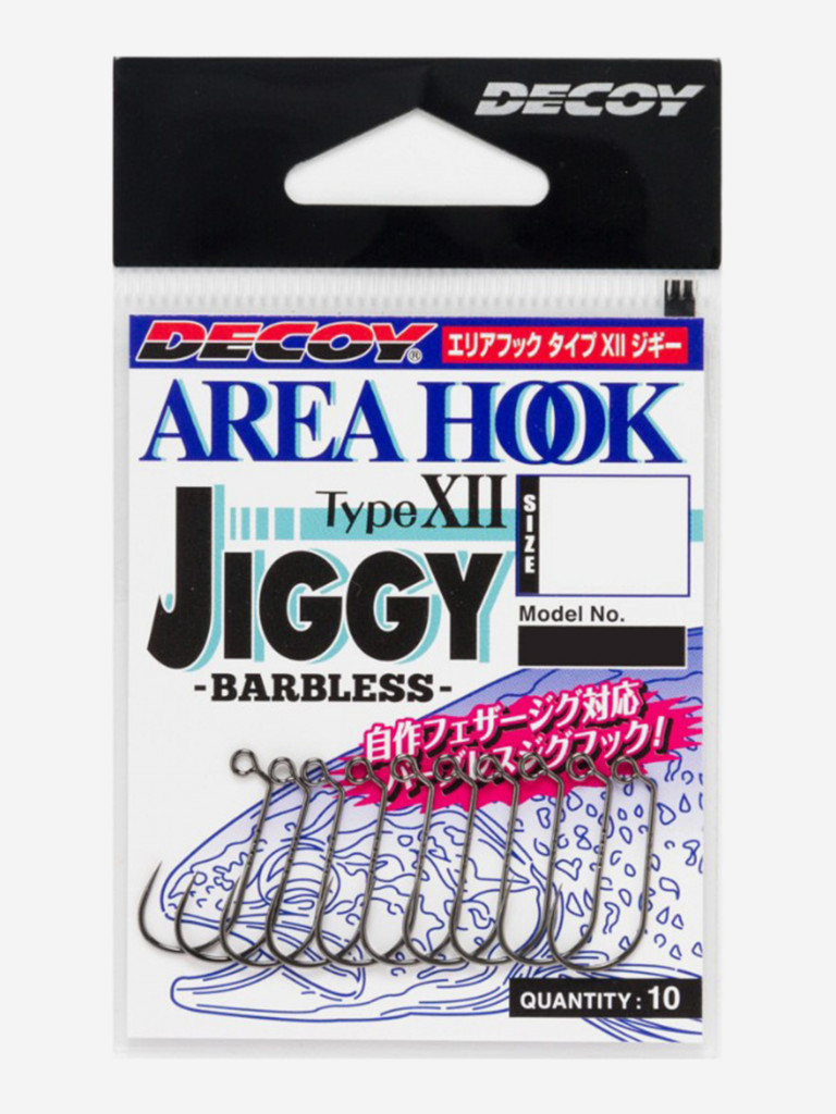 Крючок Decoy форелевый одинарный AH-12 AREA HOOK JIGGY #6 (в упаковке 10 штук)