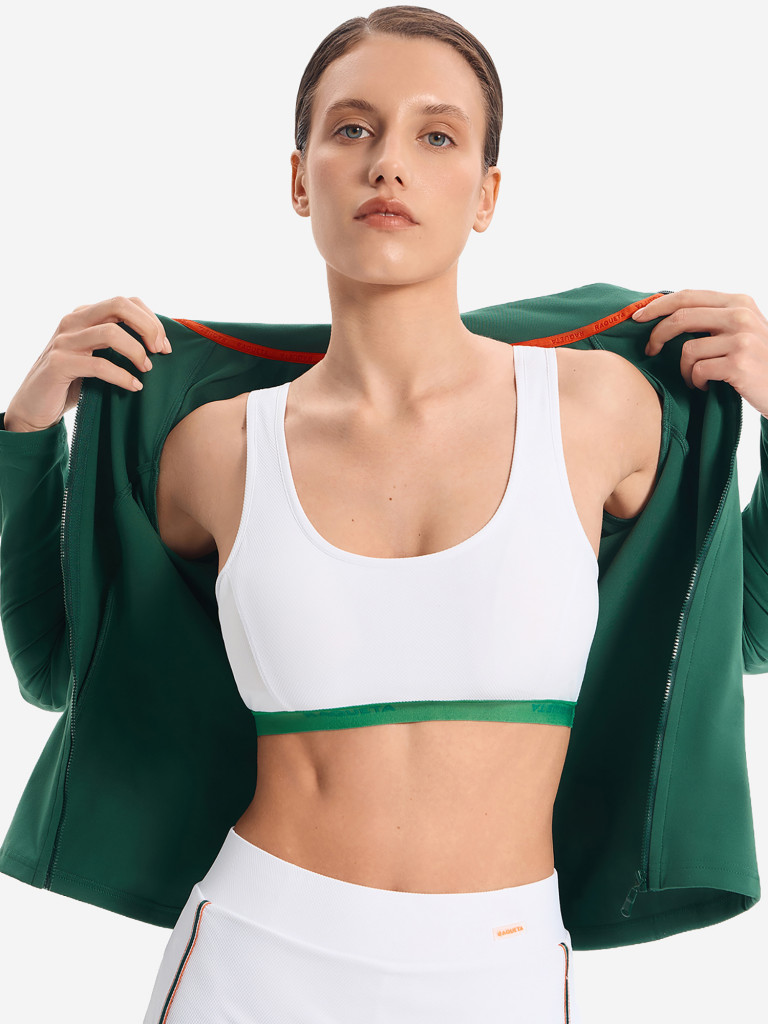 Лонгслив женский RAQUETA SPORT на молнии Slim Fit, Refreshing Green