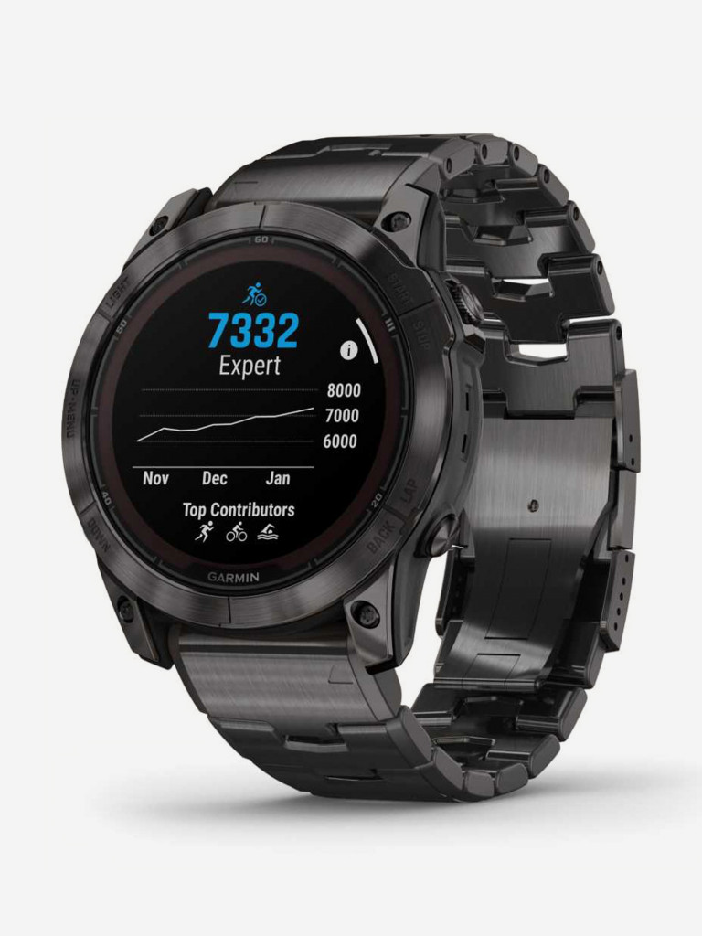 Спортивные часы Garmin Fenix 7X Pro Saph Sol Crbn Gry Ti w/Crbn Gry Mtl Bnd (010-02778-30G)