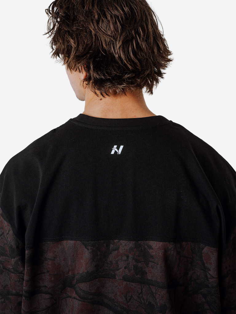 Футболка мужская спортивная NEBBIA Oversized Tee POWER 898 Dark brown camo
