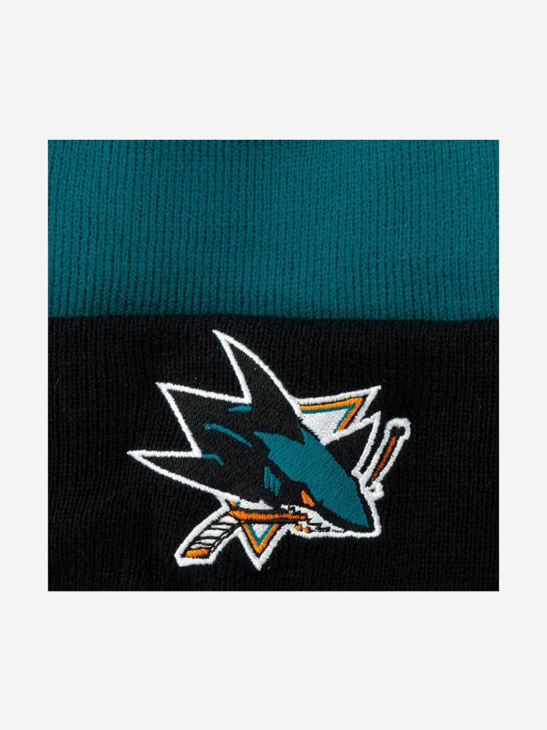 Шапка с отворотом MITCHELL NESS MN-NHL-EU174-SANSHA-TEA San Jose Sharks NHL (голубой)