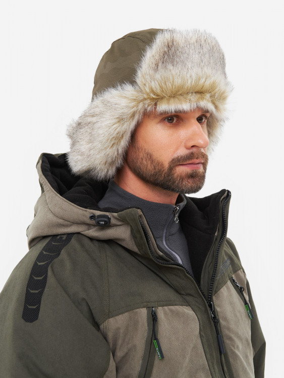 Шапка-ушанка зимняя мужская Huntsman Горка-Люкс мембранная