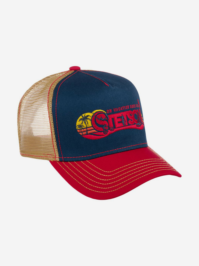 Бейсболка с сеточкой STETSON 7751190 TRUCKER CAP ON VACATION (синий)