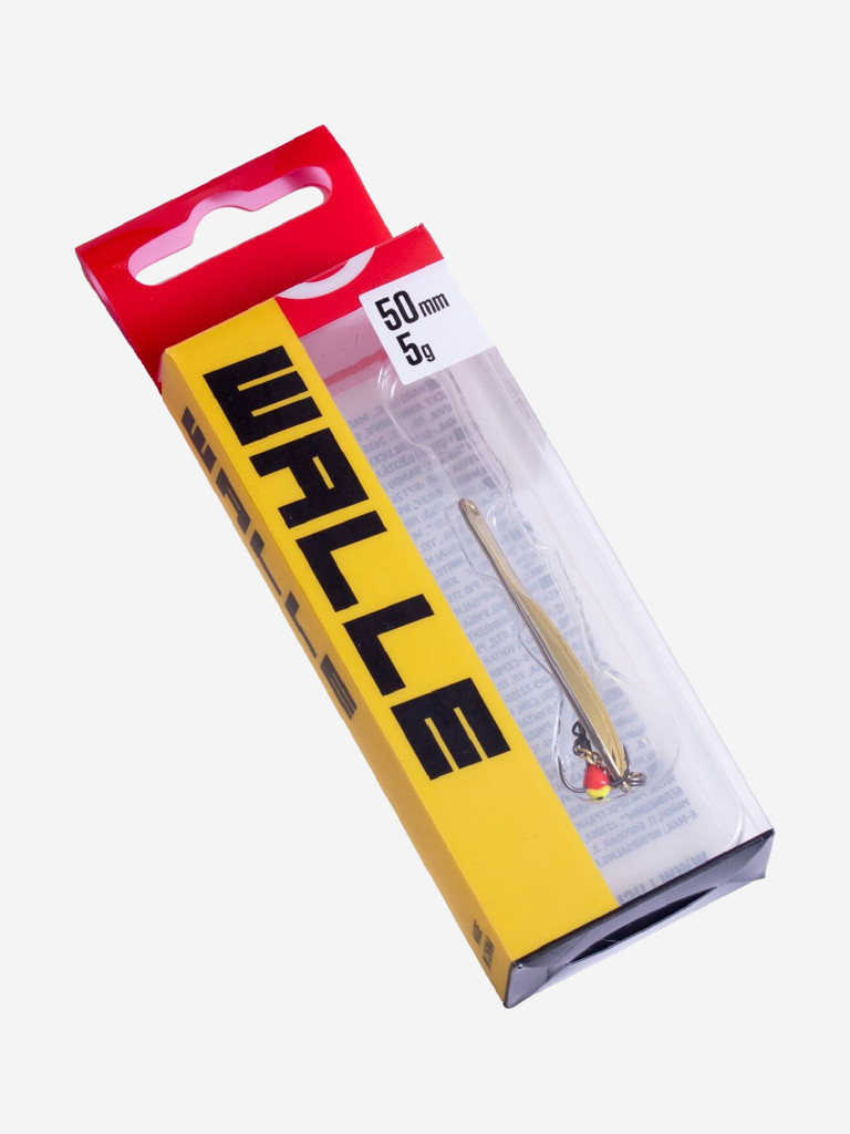 Блесна вертикальная зимняя Lucky John WALLE с цепочкой и тройником, длина 50 мм GS, блистер