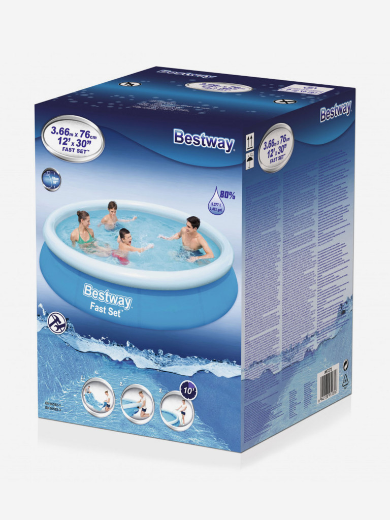Бассейн с надувным бортом Bestway 57273 (366х76см)