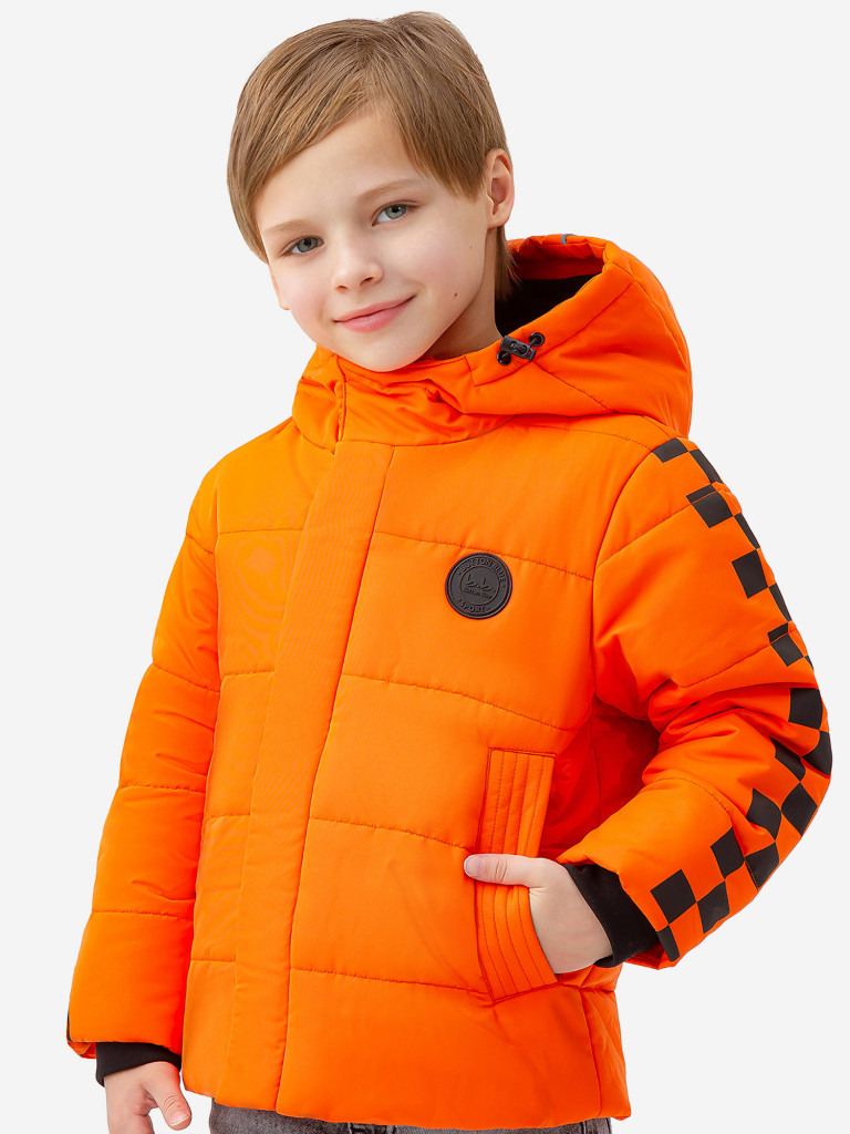 Куртка демисезонная в спортивном стиле оранжевая Button Blue