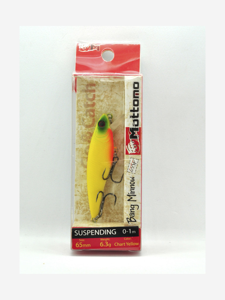 Воблер Mottomo Bang Minnow 65SP 6,3g Chart Yellow