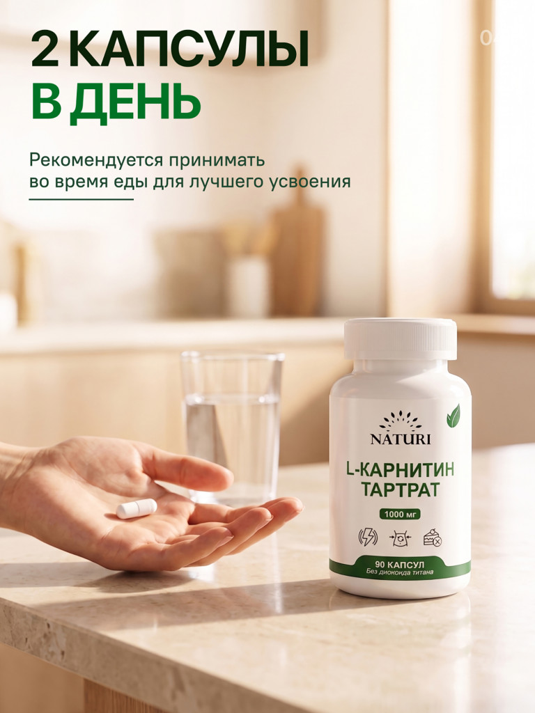 L-Карнитин NATURI, 90 капсул