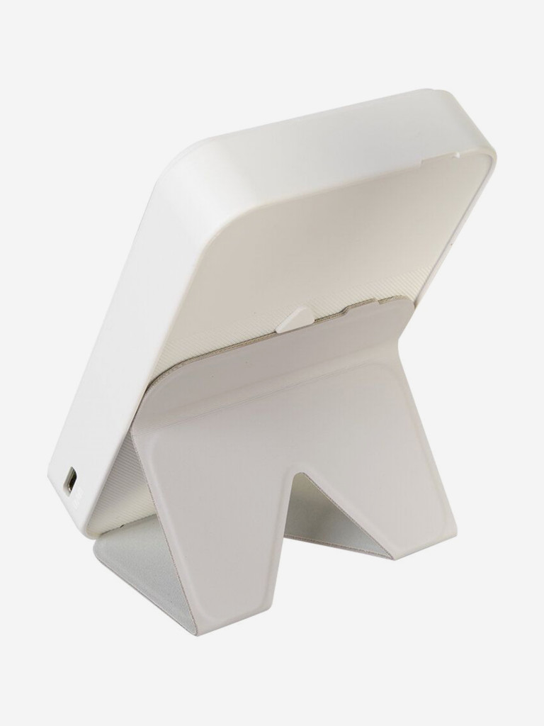 Повербанк с беспроводной зарядкой для телефона KEEPHONE Snap Stand / Быстрая зарядка аккумулятора: 10000 мАч, подставка — Белый