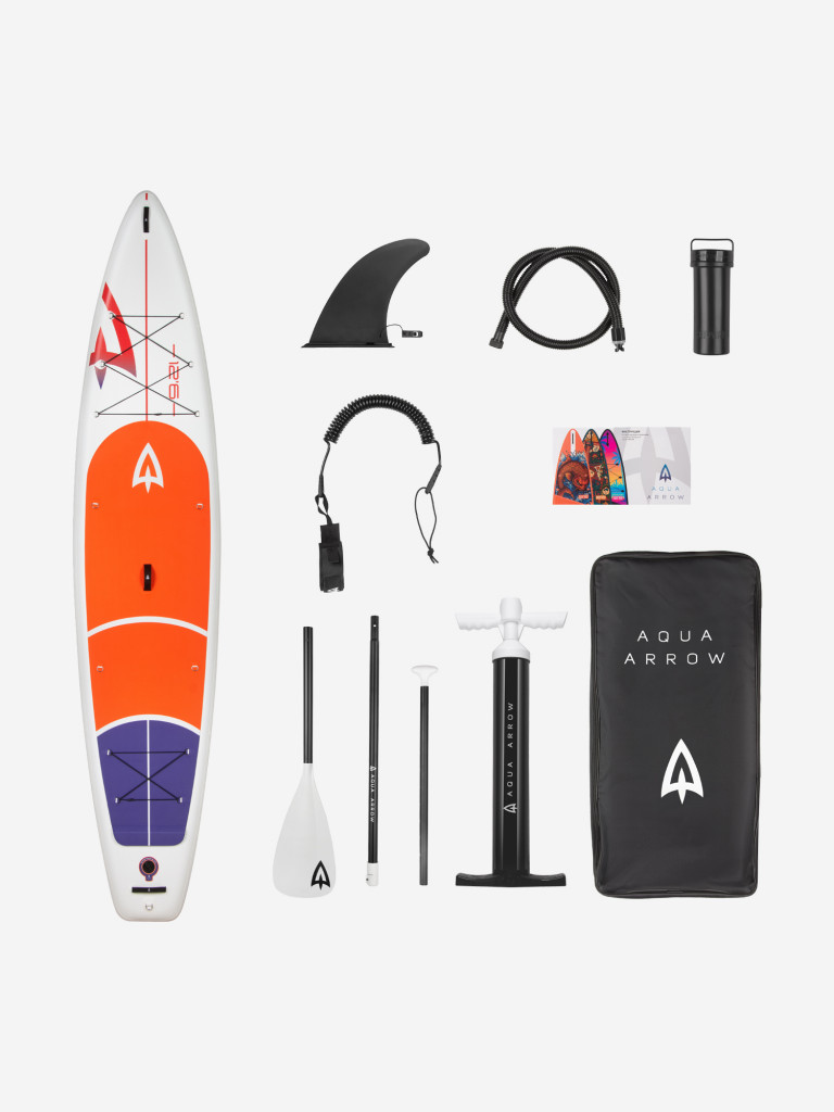 Сап доска надувная Aqua Arrow 12.6 Orange 384х81х15см с полным комплектом