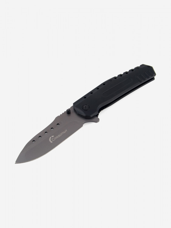 Нож туристический Следопыт, прорезиненная ручка, длина клинка 95 мм, в чехле.