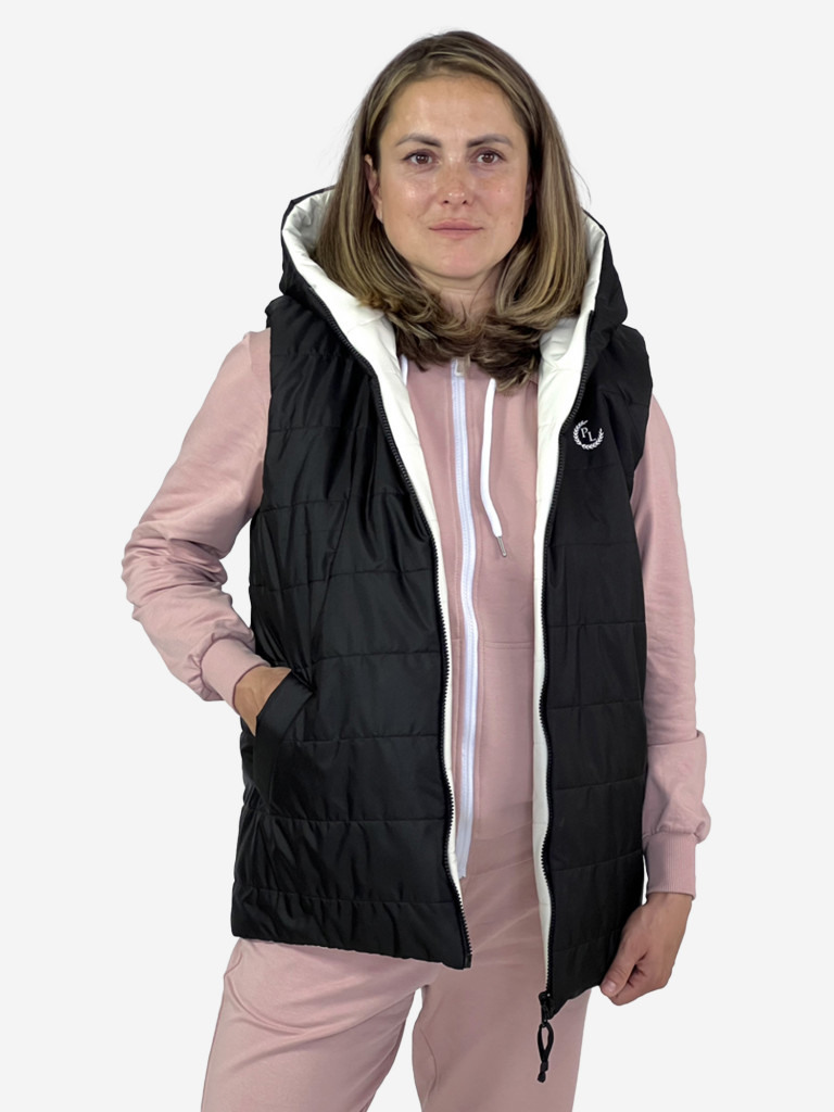 Жилетка женская утепленная двусторонняя с капюшоном Pater'c Legion