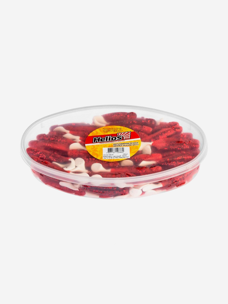 Мягкая приманка Helios Jap, 3,15'' / 8 см, Red Sparkles WT, 100 шт (HS-32-034-N)