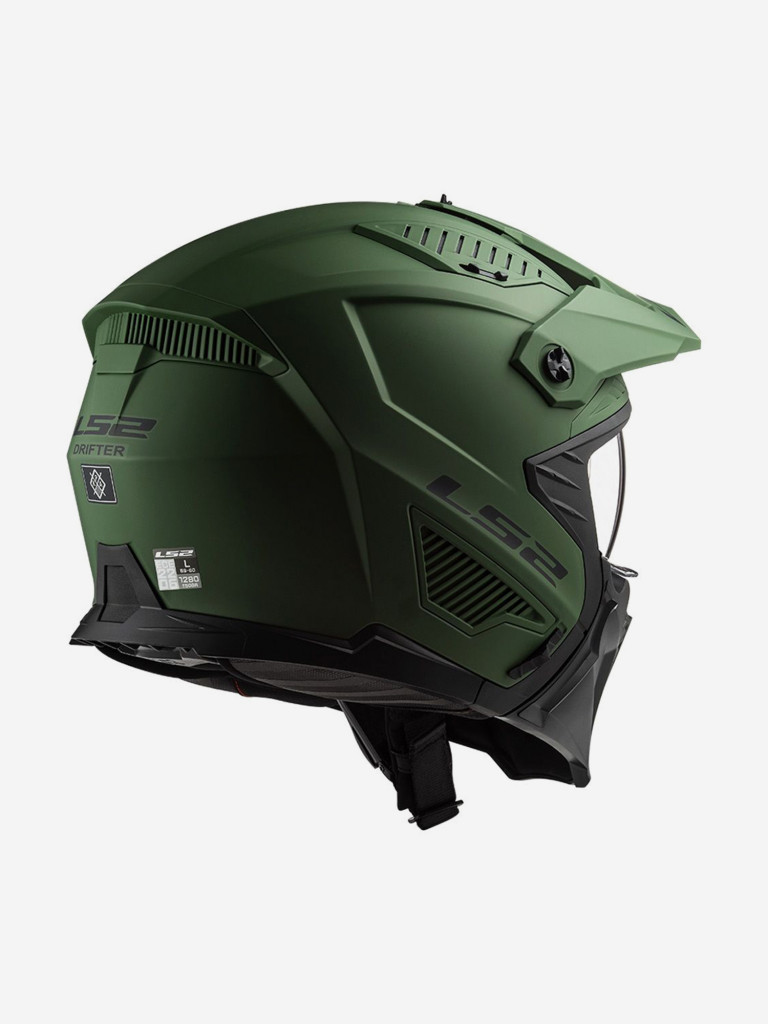 Мотошлем LS2 OF606 DRIFTER Solid (Матовый зеленый, MATT MILITARY GREEN)