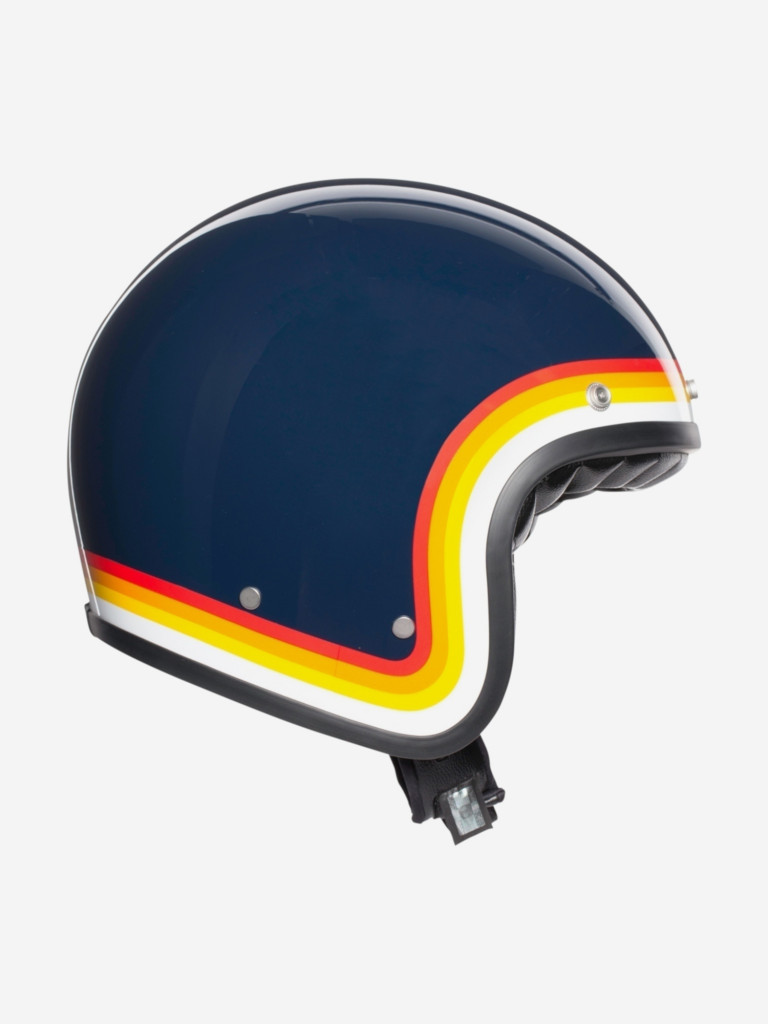 Мотошлем открытый ретро AGV X70 MULTI Riviera Blue/Rainbow