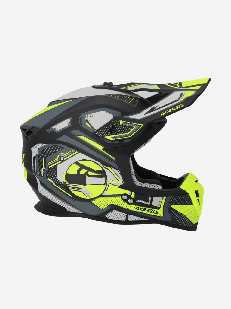 Мотошлем Кроссовый взрослый Acerbis LINEAR 22-06 Black/Fluo-Yellow