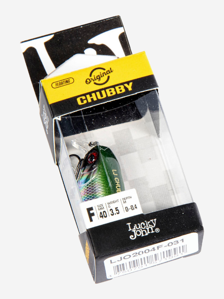 Воблер LUCKY JOHN Original CHUBBY F, длина 4 см, крэнк для щуки, голавля, жереха, язя, окуня