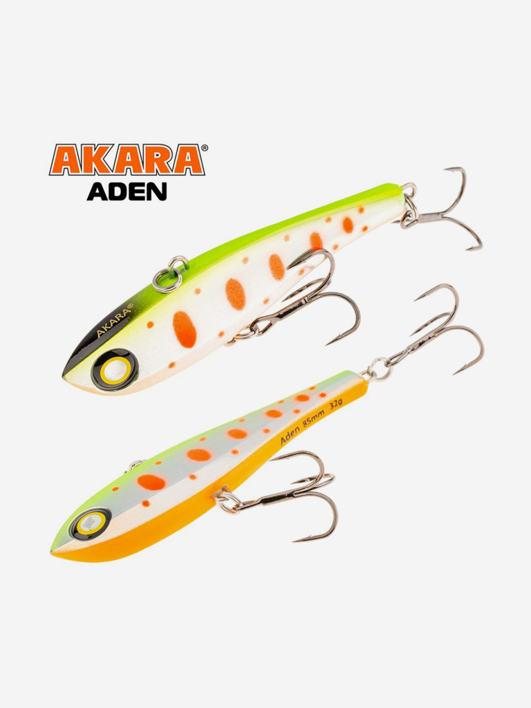 Воблер ратлин Akara Aden 85мм 32г A218 виб зимний на щуку, судака