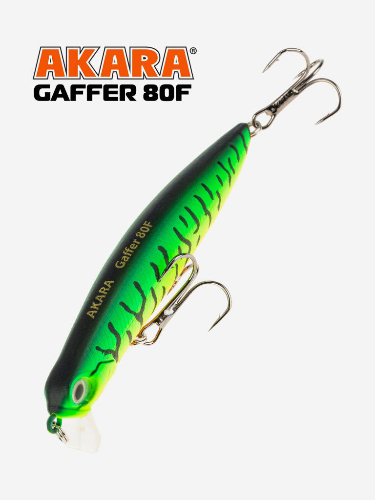 Воблер Akara Gaffer 80F 8 гр. минноу, плавающий, твичинговый, на щуку A68