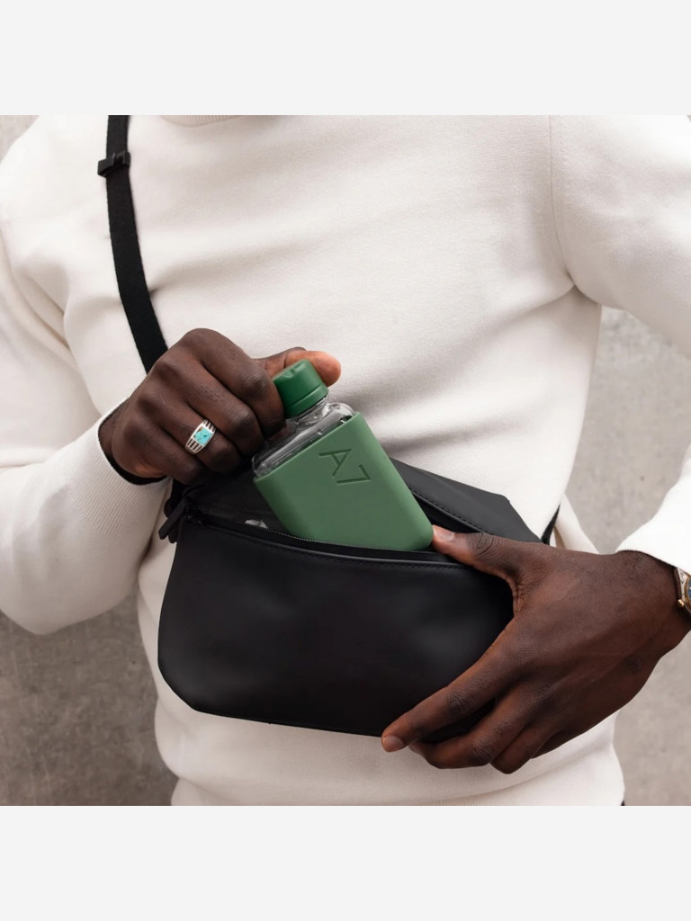 Бутылка с силиконовым чехлом Memobottle A7, зеленый