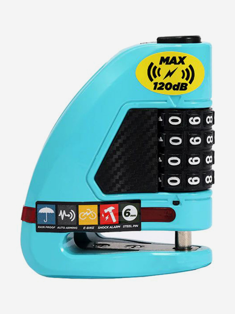Велосипедный замок Ulac Air Alarm Combo Disc Lock Sky